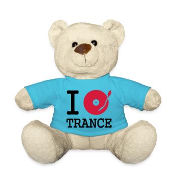 i dj / play / listen to trance - Nounours - bleu outremer - Devant