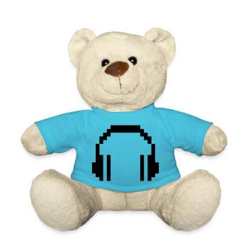 8 BIT headphones - Teddy Bear - atoll blue - Front