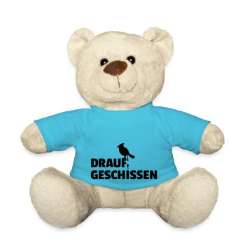 Drauf geschissen Vogel scheiß egal - Teddy - Atollblau - Vorne