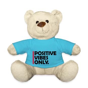 Slogan Positive Vibes Only - Nounours - bleu outremer - Devant