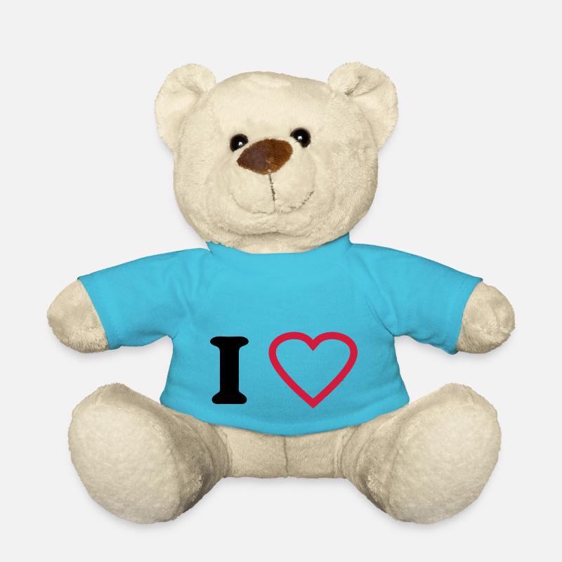 i love - Nounours - bleu outremer
