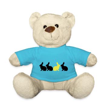 Bunny Rabbit be different! Unique contrast 2c - Teddy Bear - atoll blue - Front