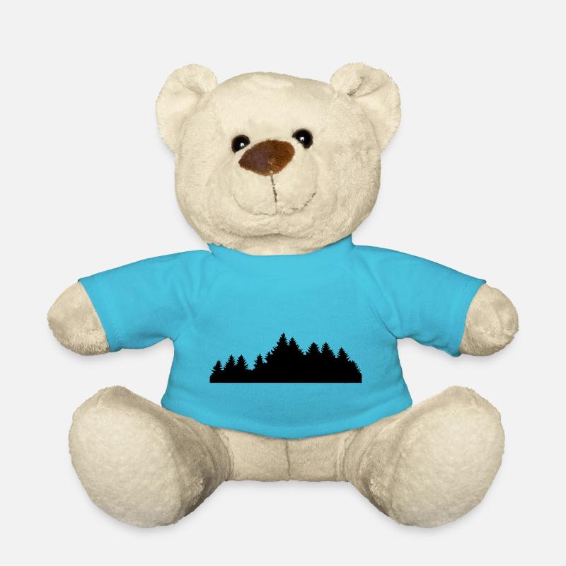 Wald, Bäume - Teddy - Atollblau