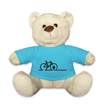E charging point symbol. Battery charger for charging. - Teddy Bear - atoll blue - Front