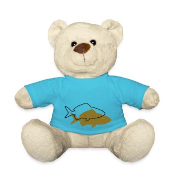 Poisson rouge - Nounours - bleu outremer - Devant