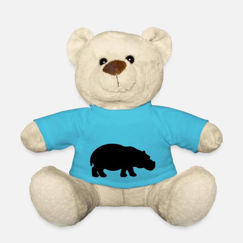 Silhouette d’hippopotame - Nounours - bleu outremer