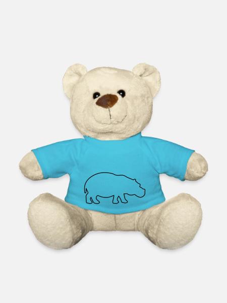 nilpferd silhouette - Teddy - Atollblau