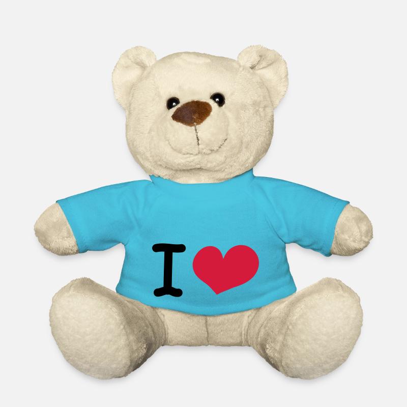 i love - Nounours - bleu outremer