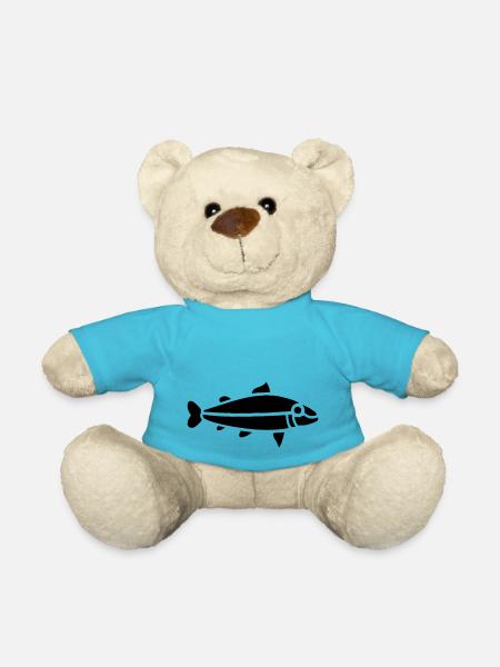 "Celtic" Fish - Teddy Bear - atoll blue