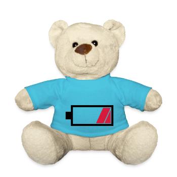 Battery empty - Teddy Bear - atoll blue - Front