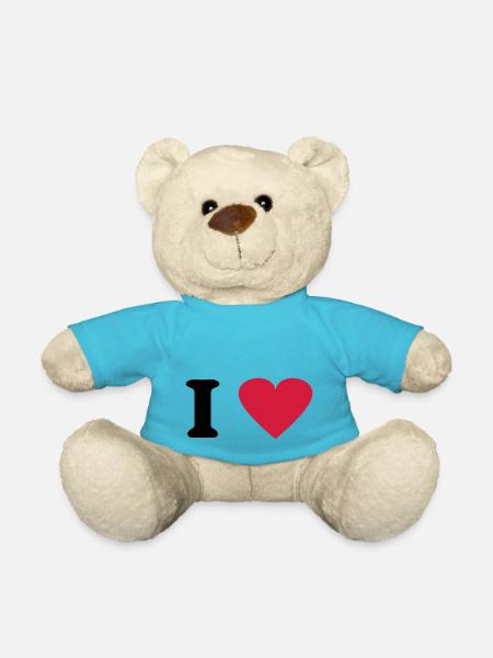I Love - Nounours - bleu outremer