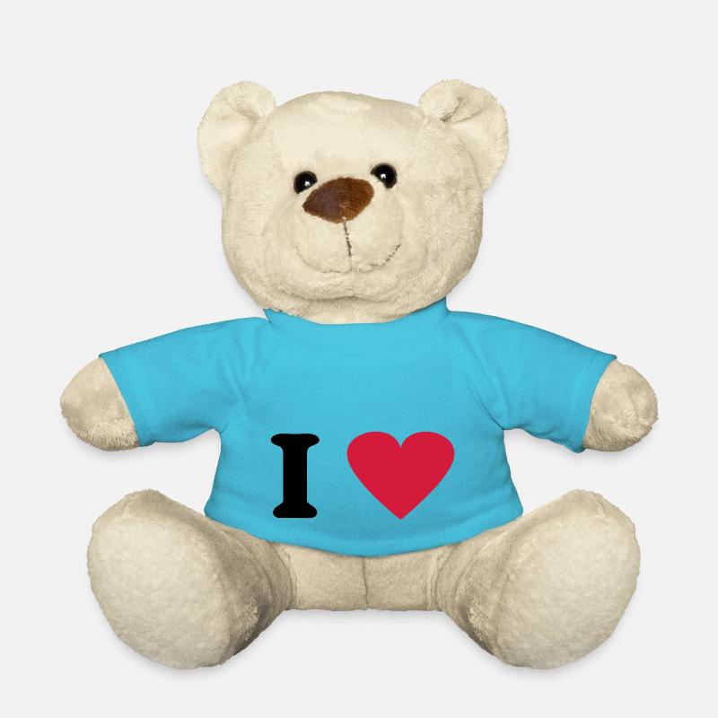 I Love - Teddy Bear - atoll blue