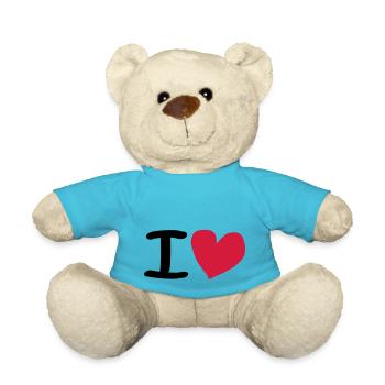 I Love - Teddy - Atollblau - Vorne