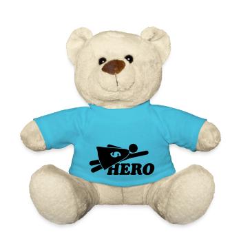 Super Hero Man - Teddy Bear - atoll blue - Front