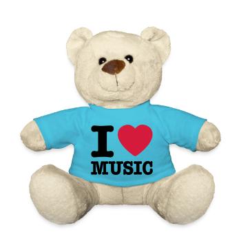 I love music EN - Teddy Bear - atoll blue - Front
