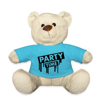 party_time_graffiti - Teddy - Atollblau - Vorne