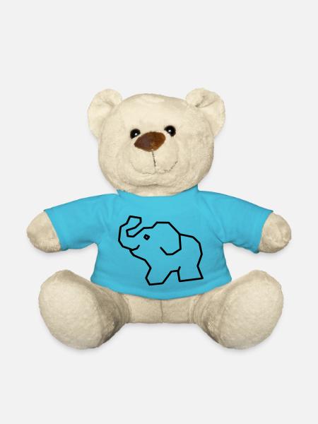 Éléphant - Nounours - bleu outremer