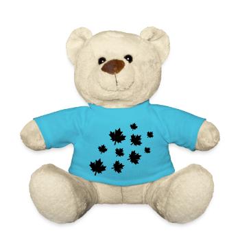 Maple Leaves - Teddy Bear - atoll blue - Front