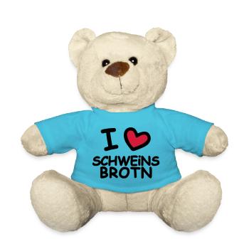 I Love Pork Sandwiches - Teddy Bear - atoll blue - Front