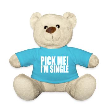 pick me i'm single - Teddy - Atollblau - Vorne