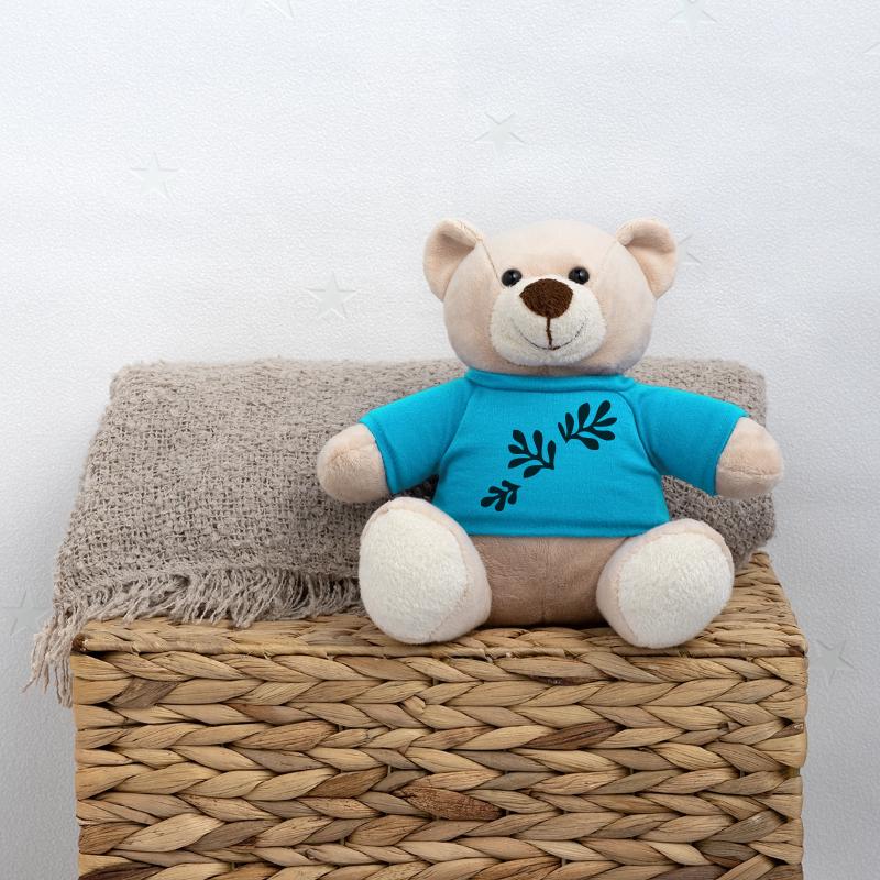 Leaves flora plant pattern Teddy Bear