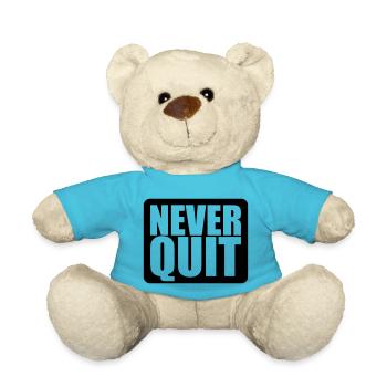 logo never quit button gewinner stars sieger sport - Teddy - Atollblau - Vorne