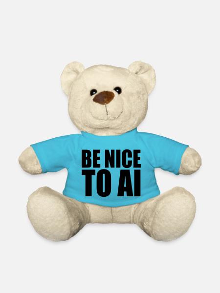 BE NICE TO AI - Teddy - Atollblau