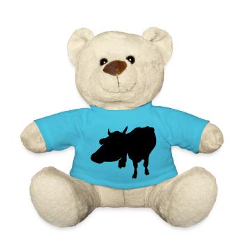 Animaux bruns (1c, vache à lait, silhouette) - Nounours - bleu outremer - Devant