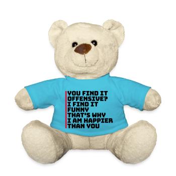 You find it offensive - Teddy Bear - atoll blue - Front