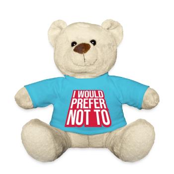 I prefer not to - Teddy Bear - atoll blue - Front