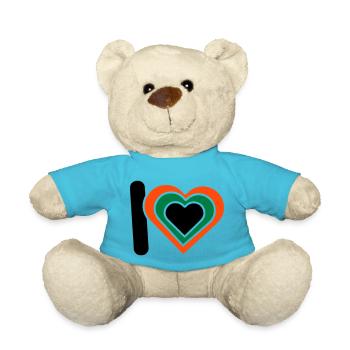 I Love I Love I Love I Love I Love I Love I Love - Teddy - Atollblau - Vorne