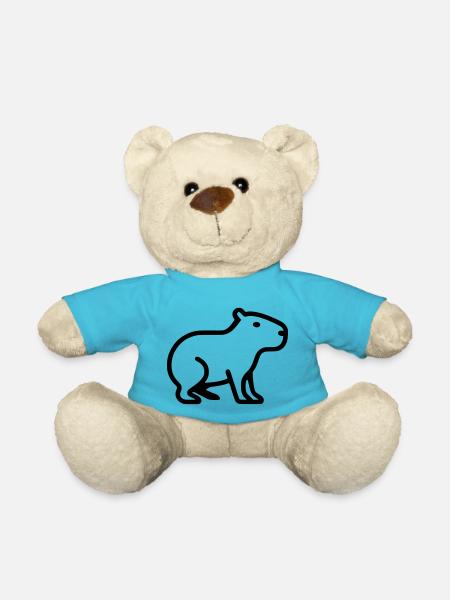 Capybara Minimalistisch Logo - Teddy - Atollblau