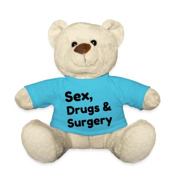 Doctor Arzt Surgeon Chirurg Surgery Chirurgie - Teddy Bear - atoll blue - Front