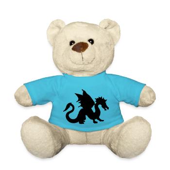 chinesischer drache chinese dragon tattoo fire - Nounours - bleu outremer - Devant