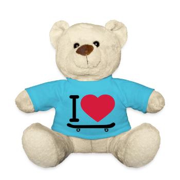 I love coeur amour planche skate skate skateboard s - Nounours - bleu outremer - Devant