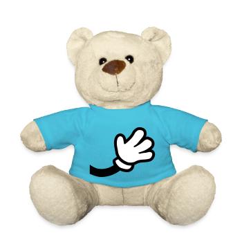 Agiter la main de la bande dessinée - Nounours - bleu outremer - Devant