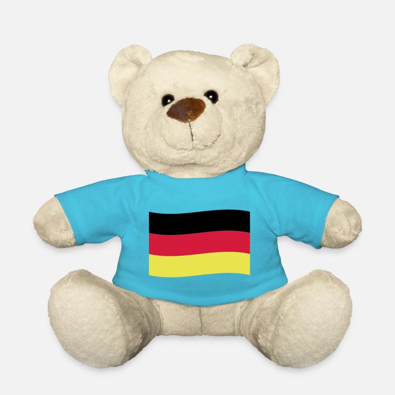 Germany Flag Flag - Teddy Bear - atoll blue