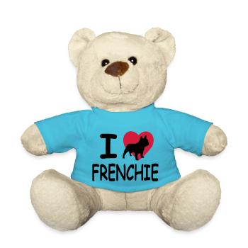I love Frenchie - Teddy Bear - atoll blue - Front
