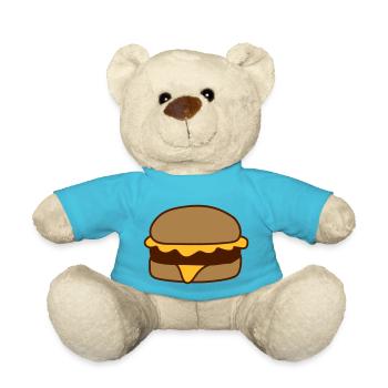 cheeseburger hamburger lecker fast food essen hung - Teddy - Atollblau - Vorne