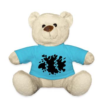 Splashes of color - Teddy Bear - atoll blue - Front