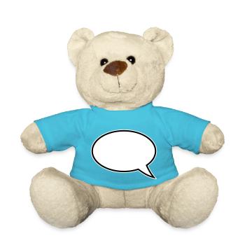 Conception de bulles de dialogue - Nounours - bleu outremer - Devant