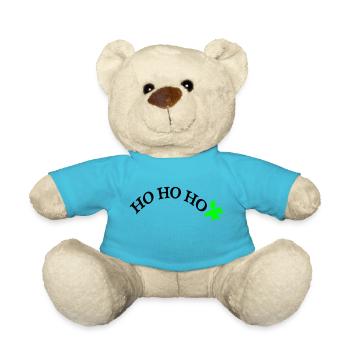 HO HO HO X-MAS cloche - Nounours - bleu outremer - Devant
