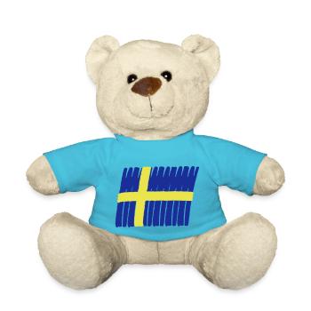 Sweden flag paint - Teddy - Atollblau - Vorne