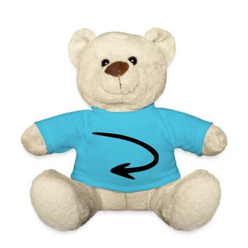 Arrow drawing sketch black - Teddy Bear - atoll blue - Front