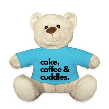 cake coffee and cuddles - claim - Teddy - Atollblau - Vorne