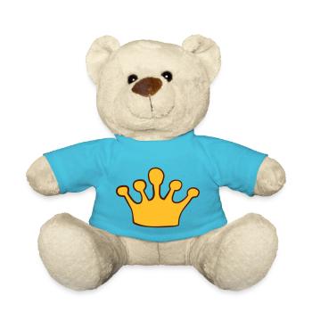 Painted Cartoon Crown - Teddy Bear - atoll blue - Front