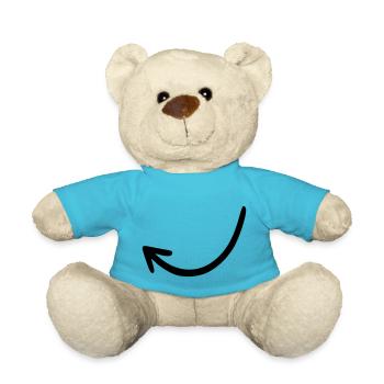 Arrow drawing sketch black - Teddy Bear - atoll blue - Front