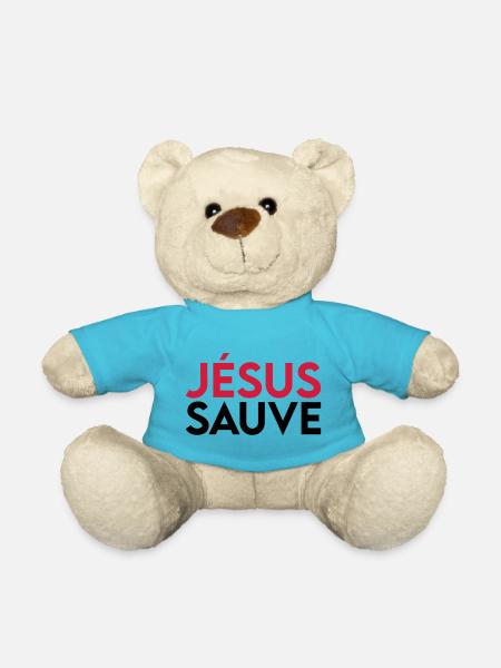 Jésus sauve - Nounours - bleu outremer