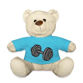 Hantel Gewichte Symbol - Teddy - Atollblau - Vorne