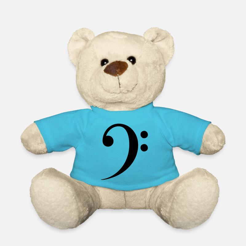 Bass clef - Teddy Bear - atoll blue